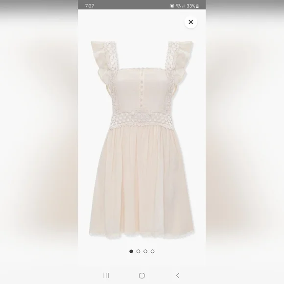 white christmas dresses Cutout Crochet Mini Dress